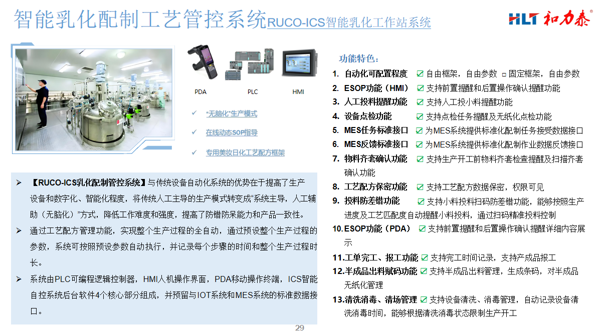 智能乳化配制工艺管控系统RUCO-ICS智能乳化工作站系统